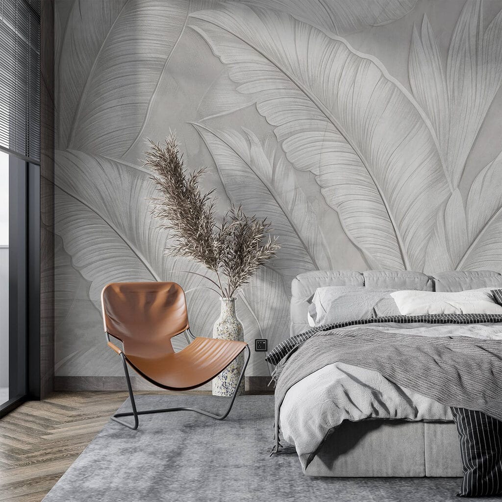 Frunze curbate în gri — interior 2