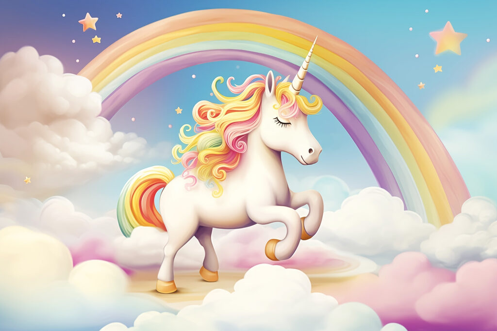 Unicorn cu stelute — design complet
