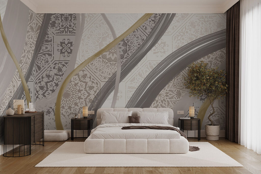 Benzi sinuoase cu ornamente — interior 3
