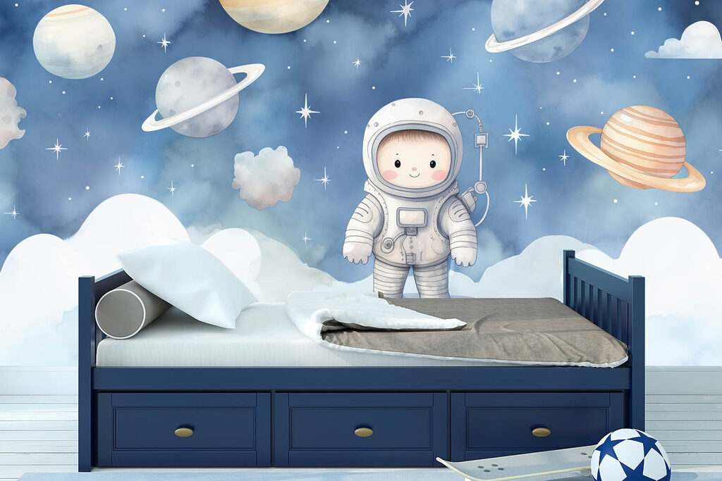Astronaut deasupra norilor — interior 1