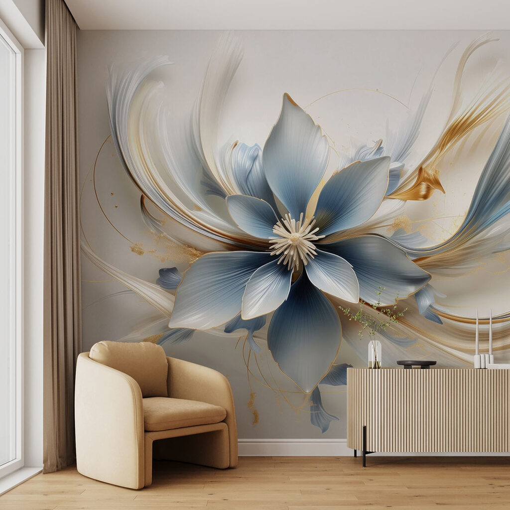 Floare albastră, panglici aurii — interior 1