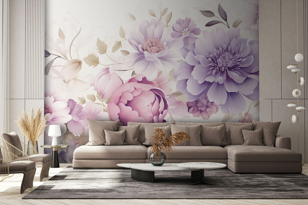 Buchet mov pe crem — interior 3