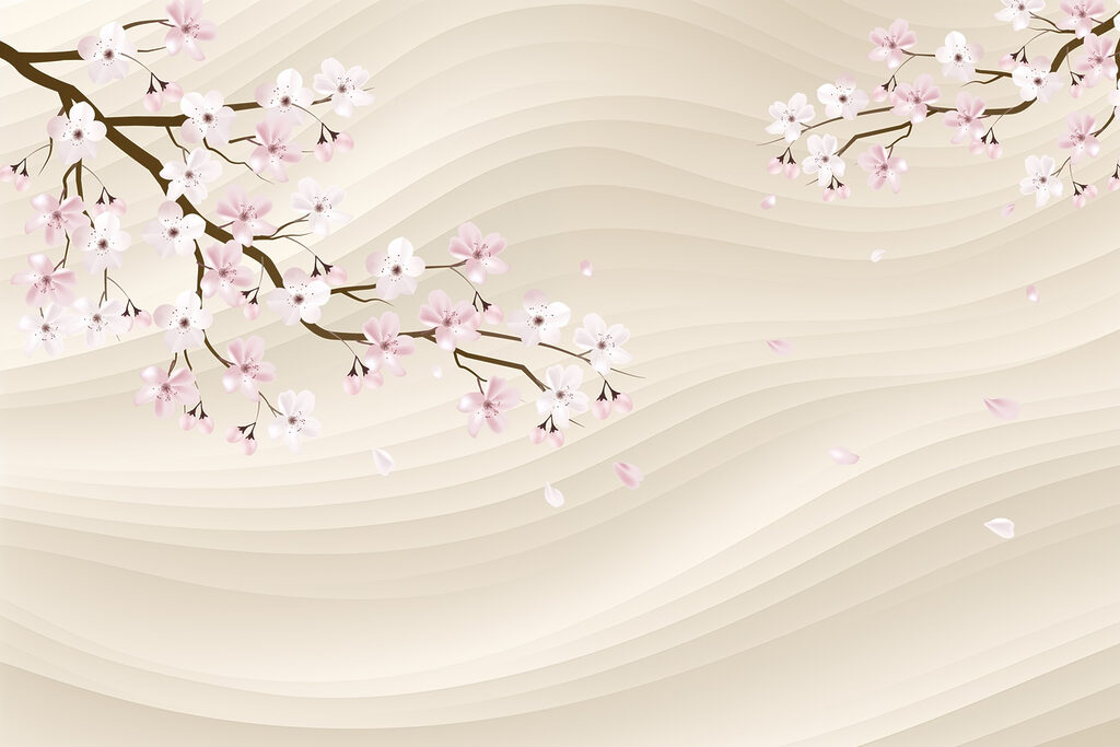 Flori roz peste nisip — design complet