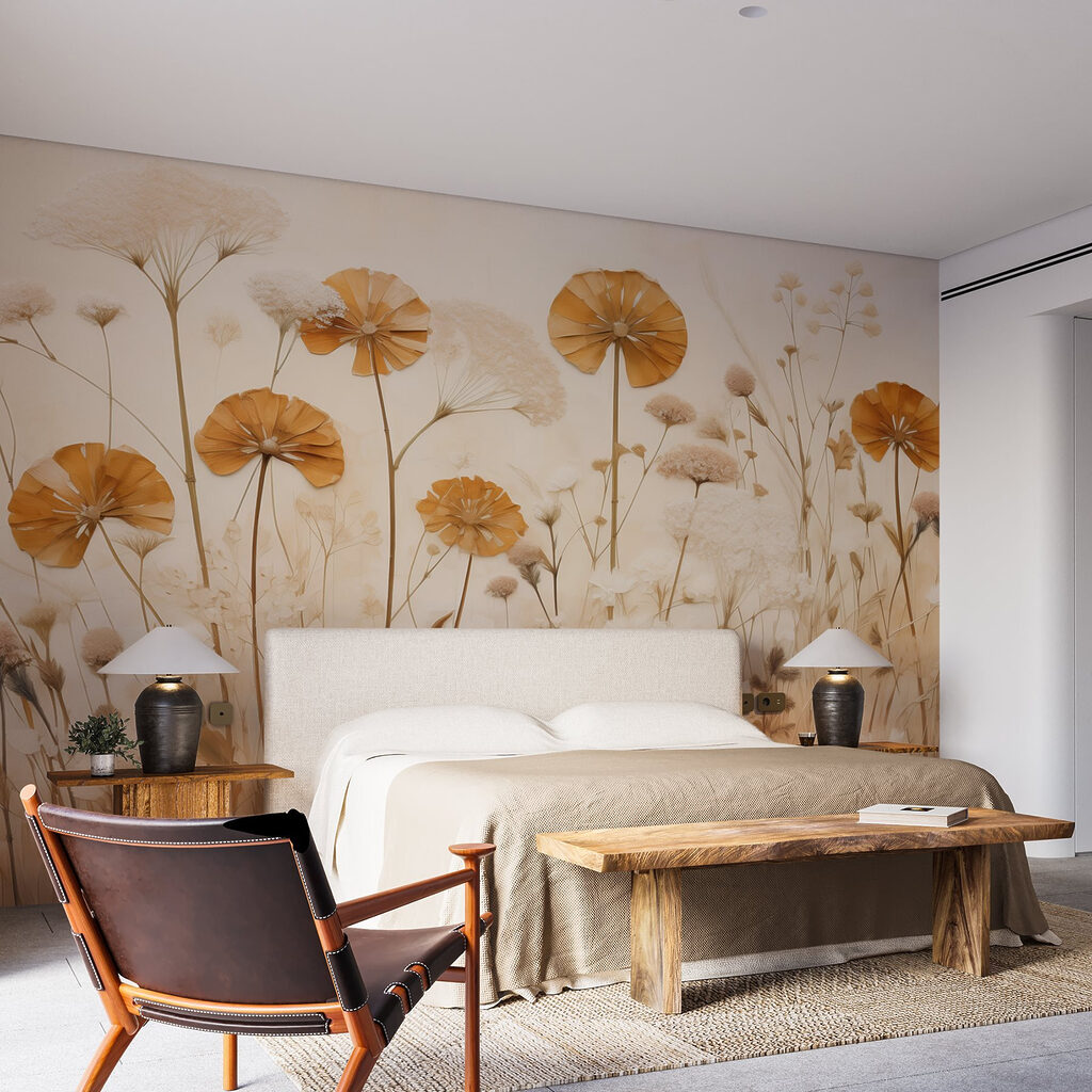 Flori aurii deasupra ierburilor — interior 2