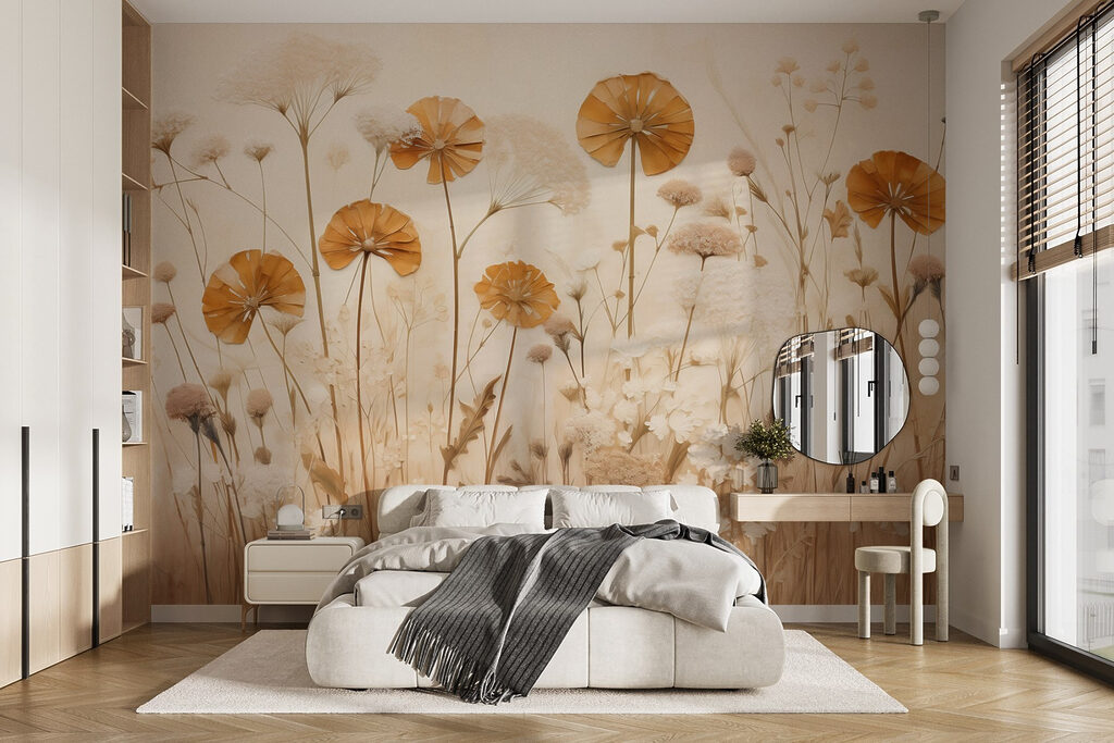 Flori aurii deasupra ierburilor — interior 3