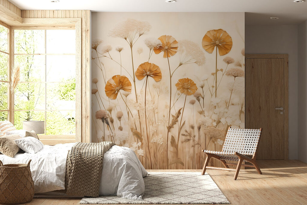 Flori aurii deasupra ierburilor — interior 4