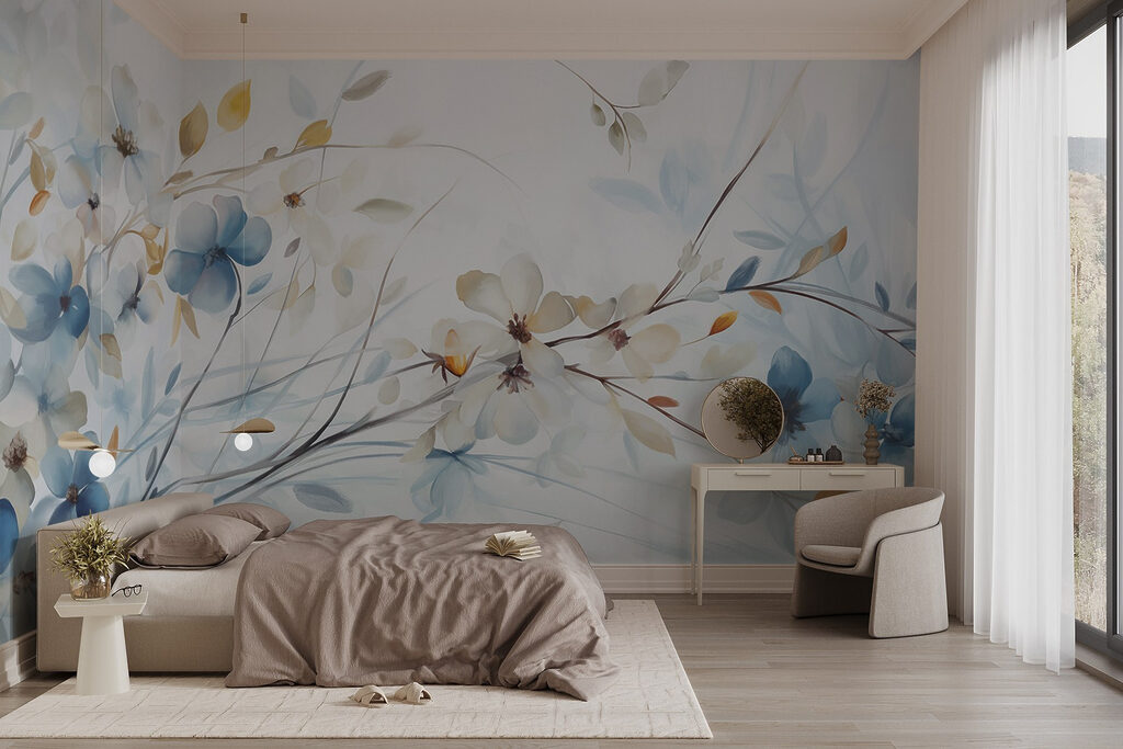Ramuri albastre cu flori — interior 1