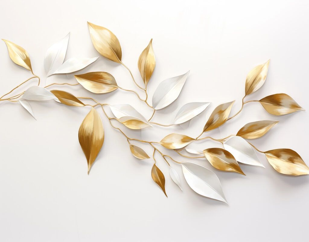 Frunze aurii oblice — design complet