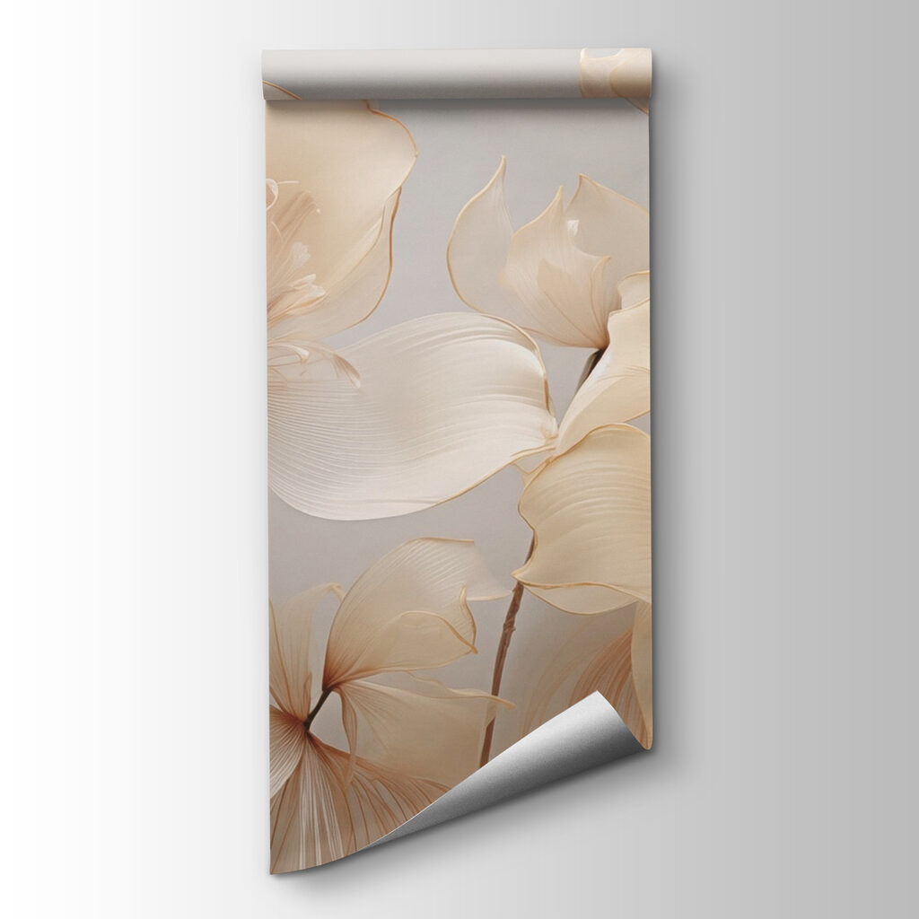 Flori delicate pe gri — vizualizare produs