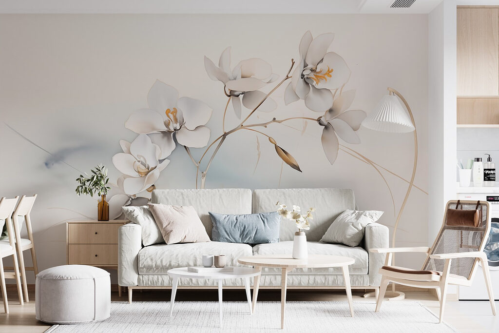 Flori albe, ramuri aurii — interior 2