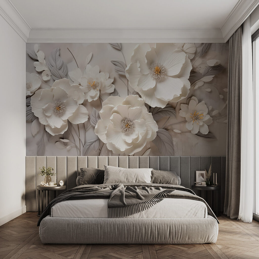 Flori albe, frunze gri — interior 2