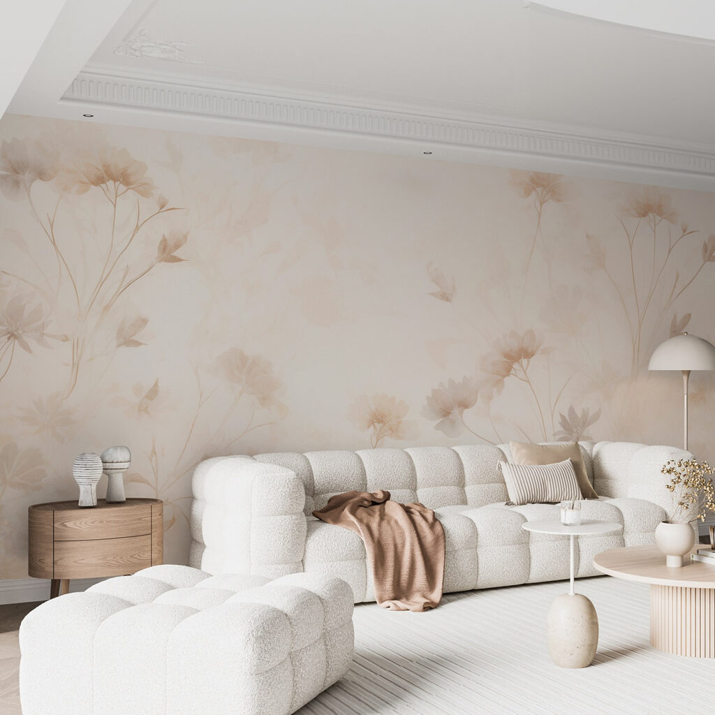 Flori bej în lumină — interior 3
