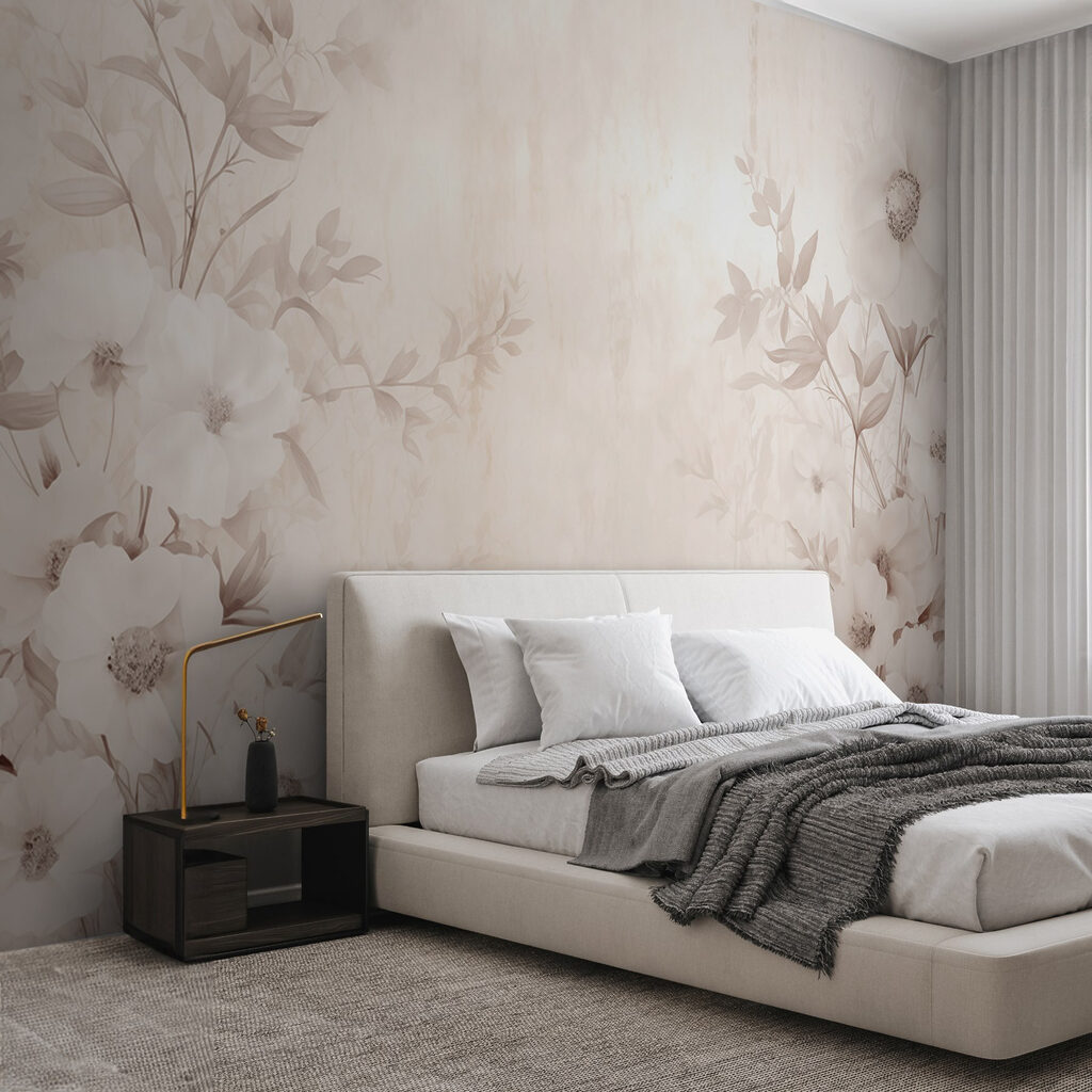 Margine florală roz pudrat — interior 1