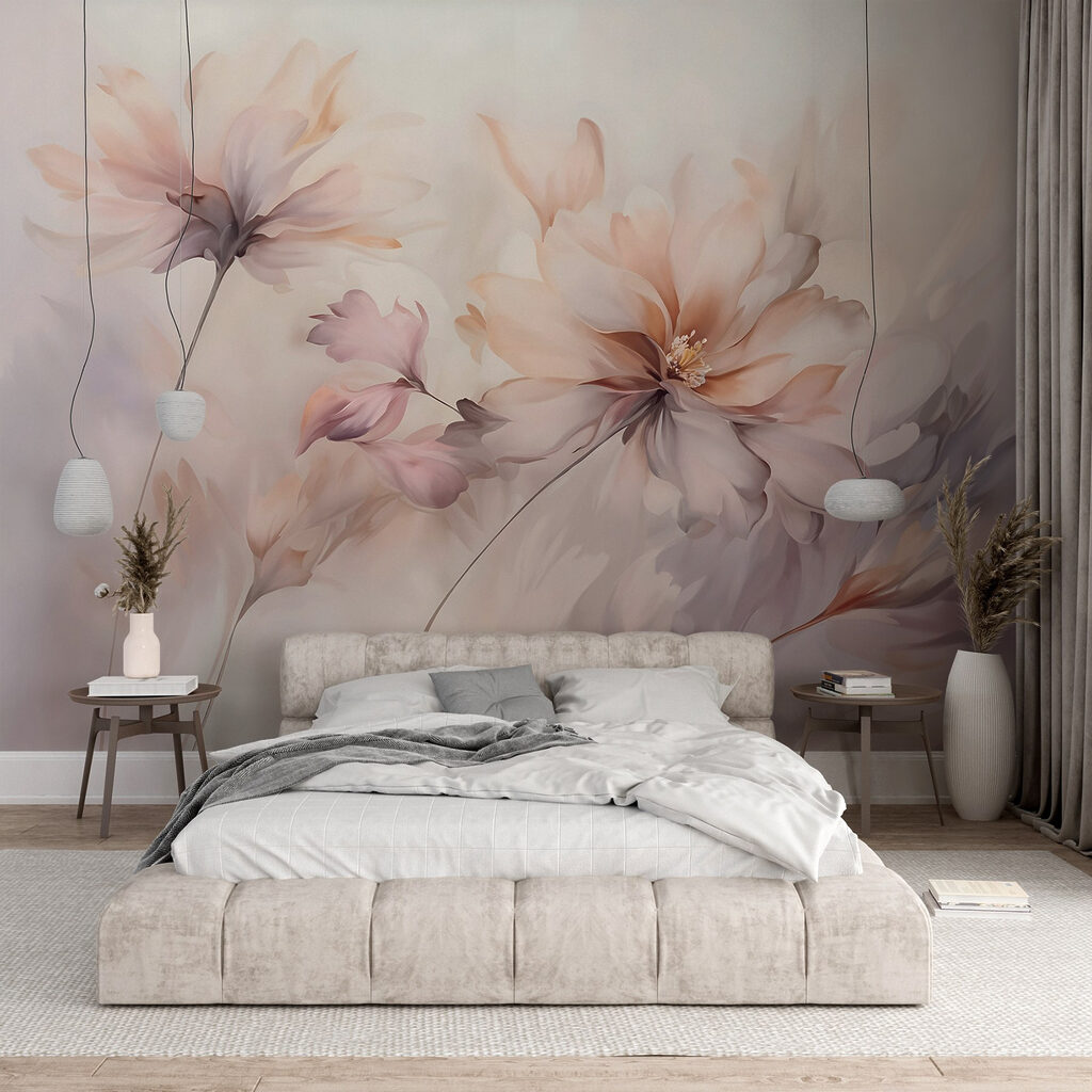 Flori piersică în acuarelă — interior 2