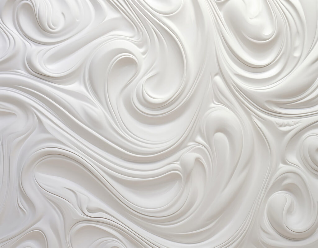 Bucle albe în relief — design complet