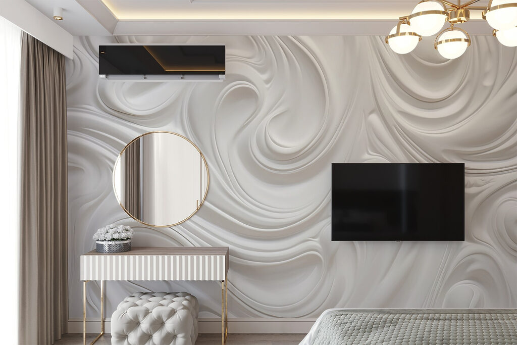 Bucle albe în relief — interior 2