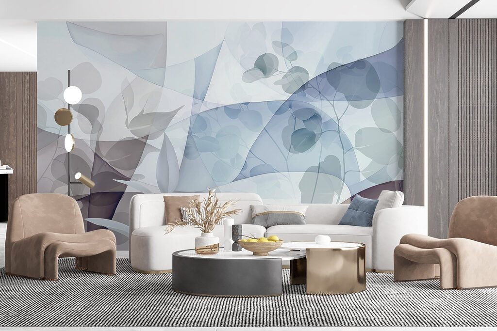 Pete albastre și frunze — interior 5