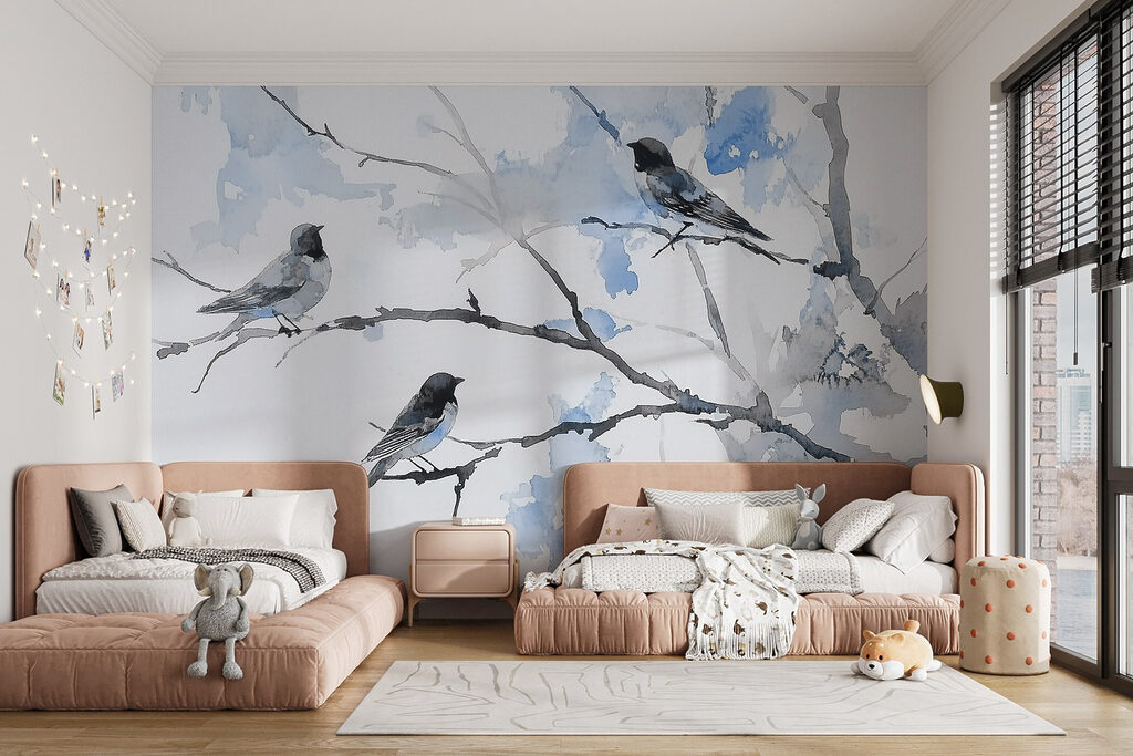 Trei păsări pe crengi — interior 3