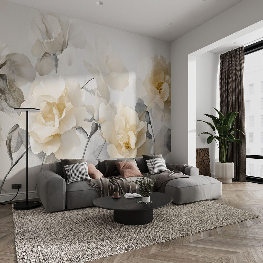 Trandafiri în acuarelă — interior 1