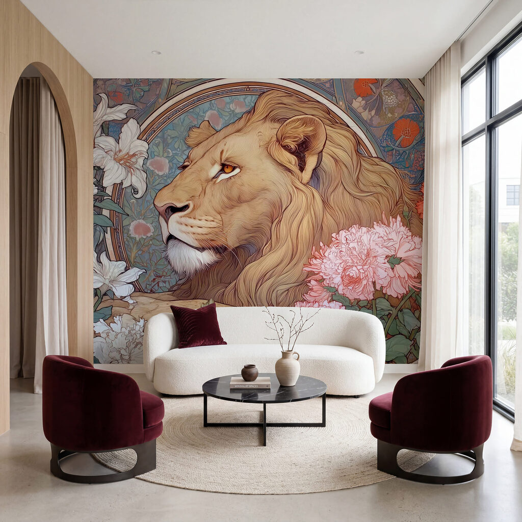 Leu printre flori — interior 2