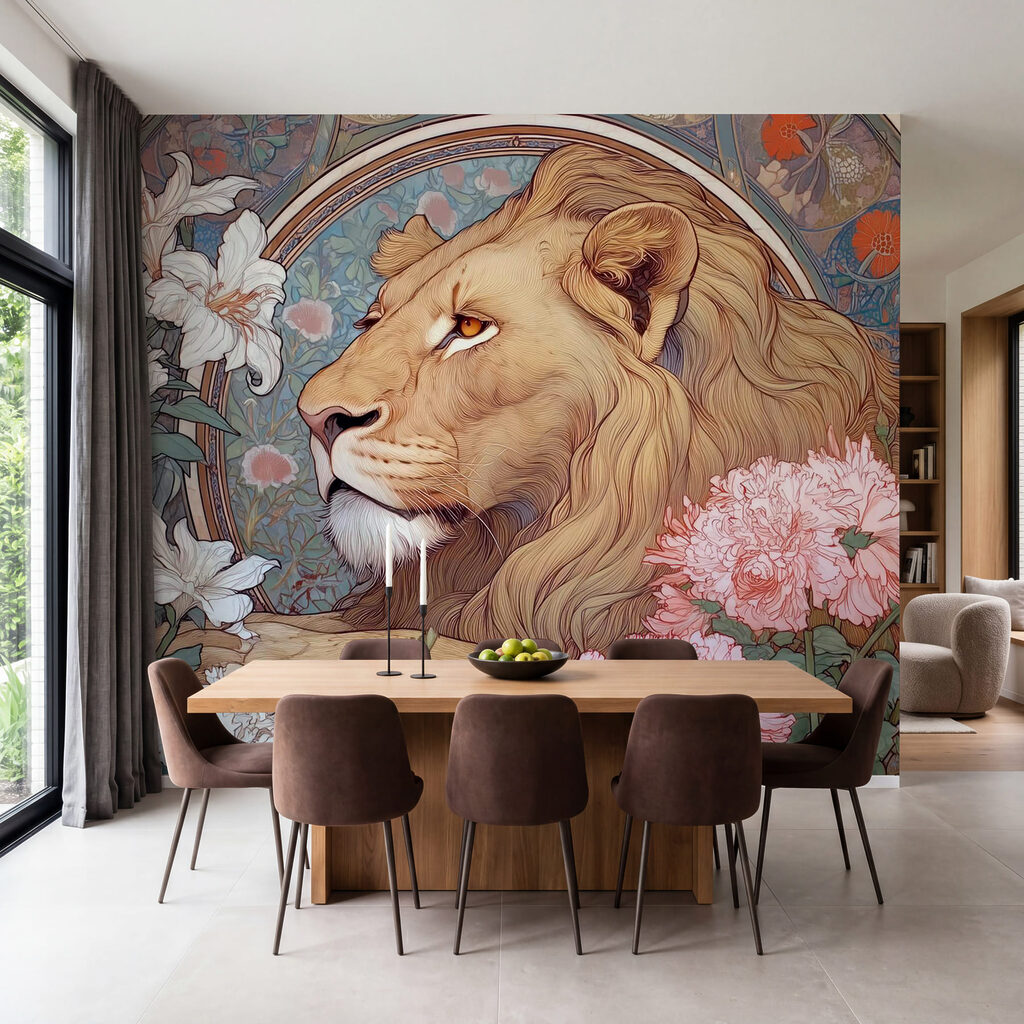 Leu printre flori — interior 1