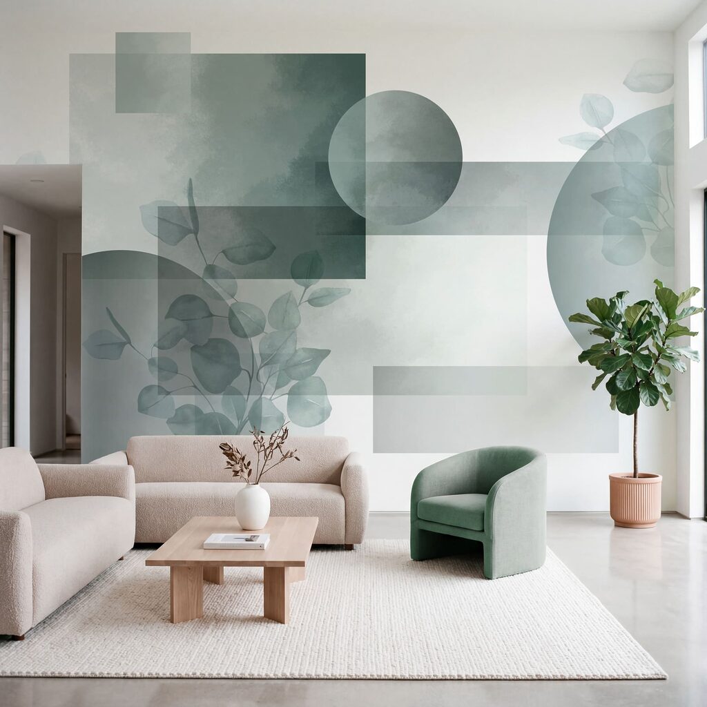 Forme verzi cu frunze — interior 2