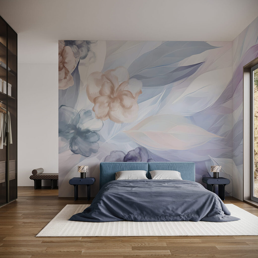 Frunze pastelate și flori — interior 1