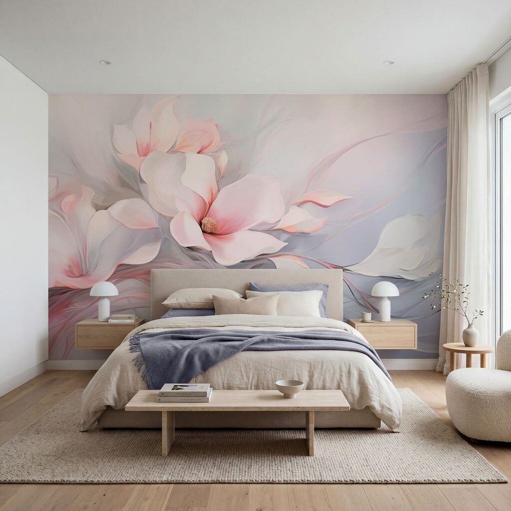 Floare roz pe valuri — interior 2