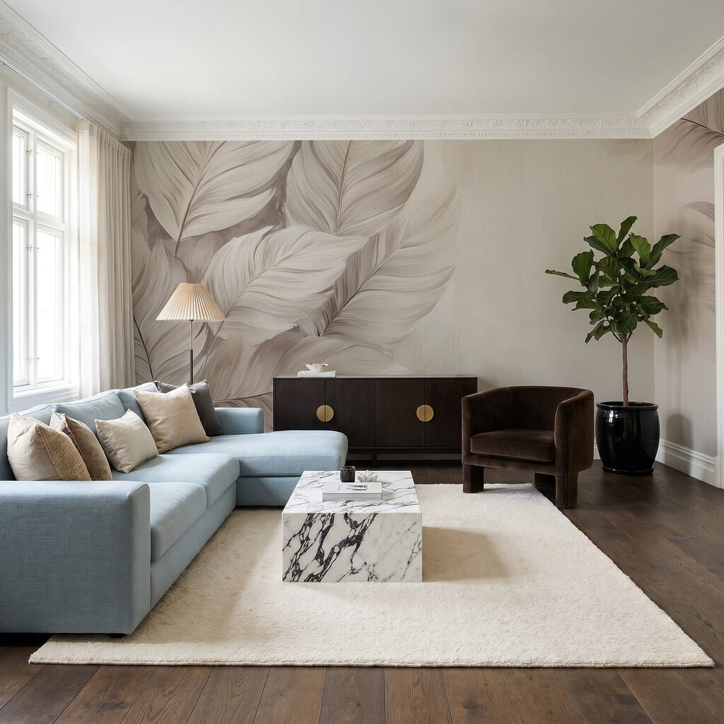 Frunze late pe margini — interior 3