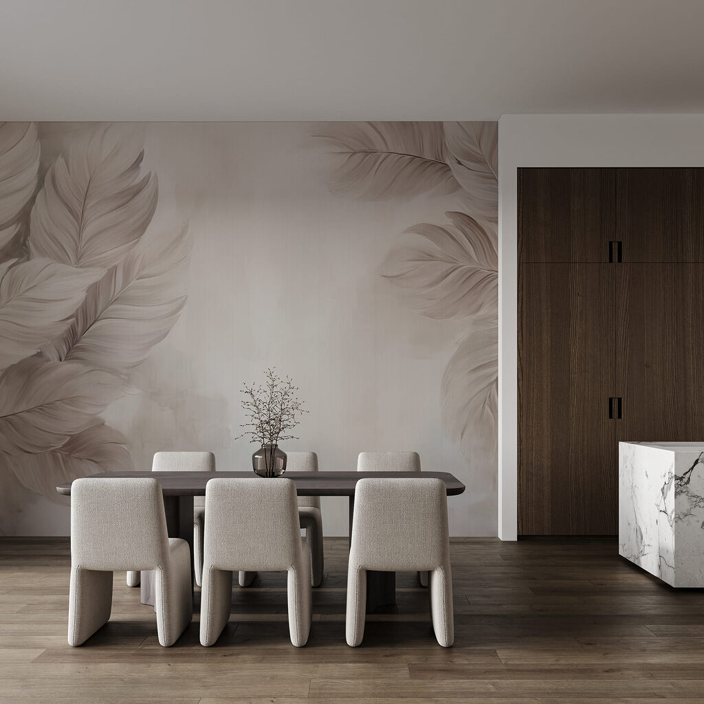 Frunze late pe margini — interior 1