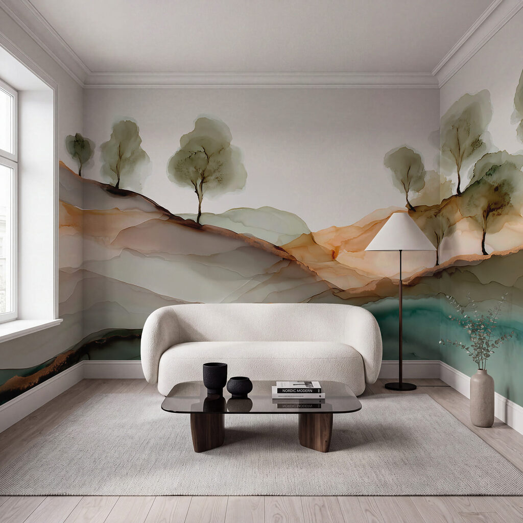 Copăcei pe dealuri colorate — interior 2