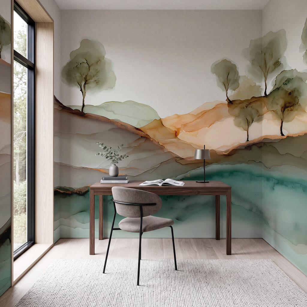 Copăcei pe dealuri colorate — interior 3