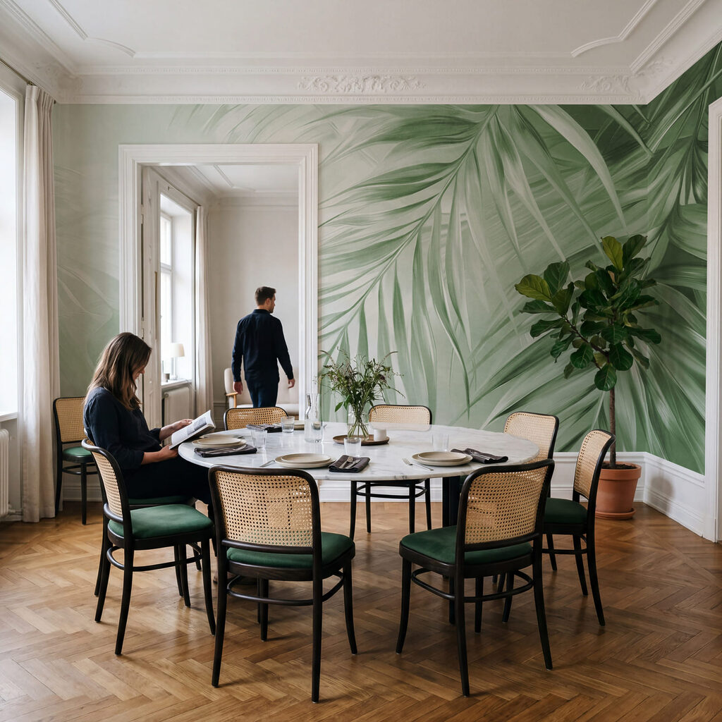 Frunze de palmier aplecate — interior 1