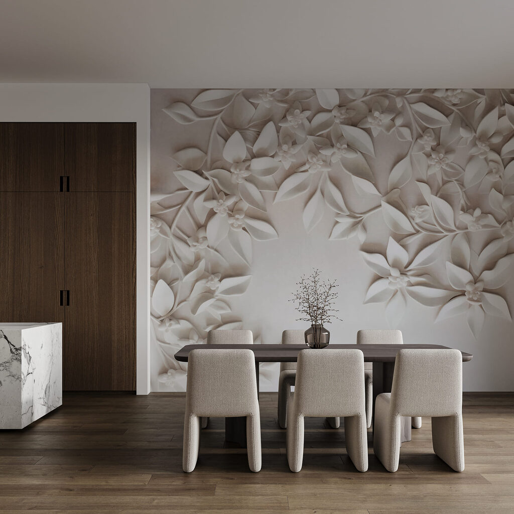 Flori albe, cadru deschis — interior 3
