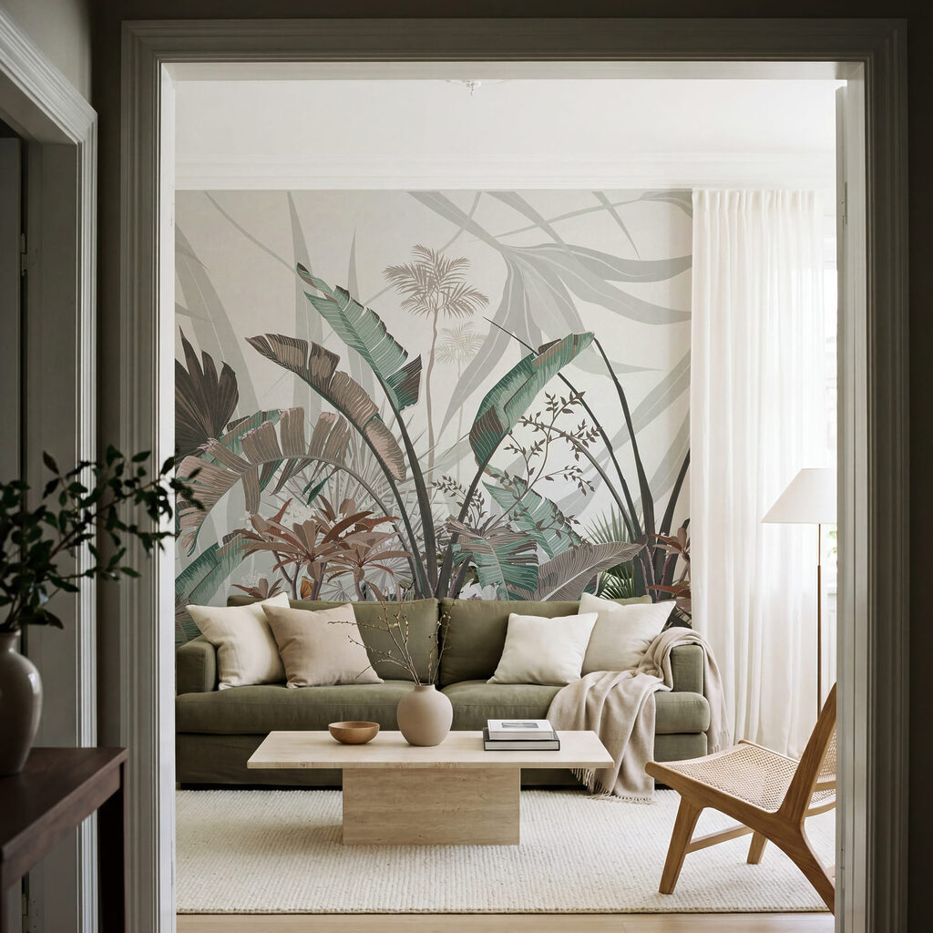 Frunze tropicale în gravură — interior 3